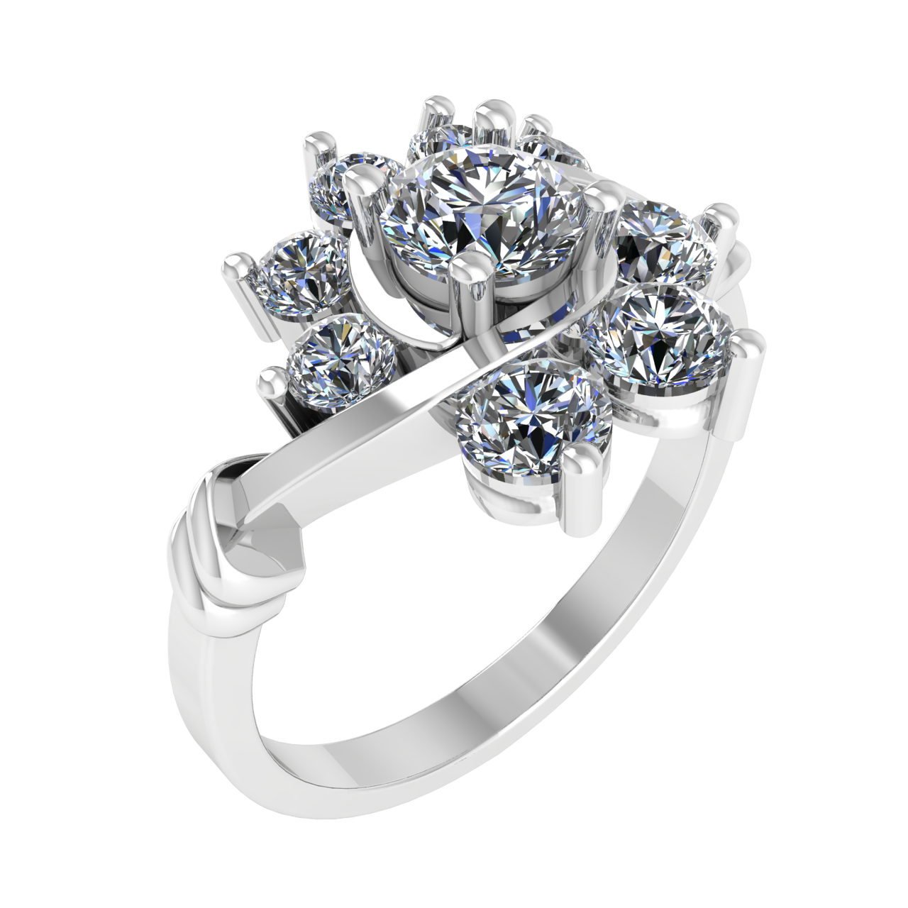 DESIGNER 5.50mm ROUND ENGAGEMENT RING